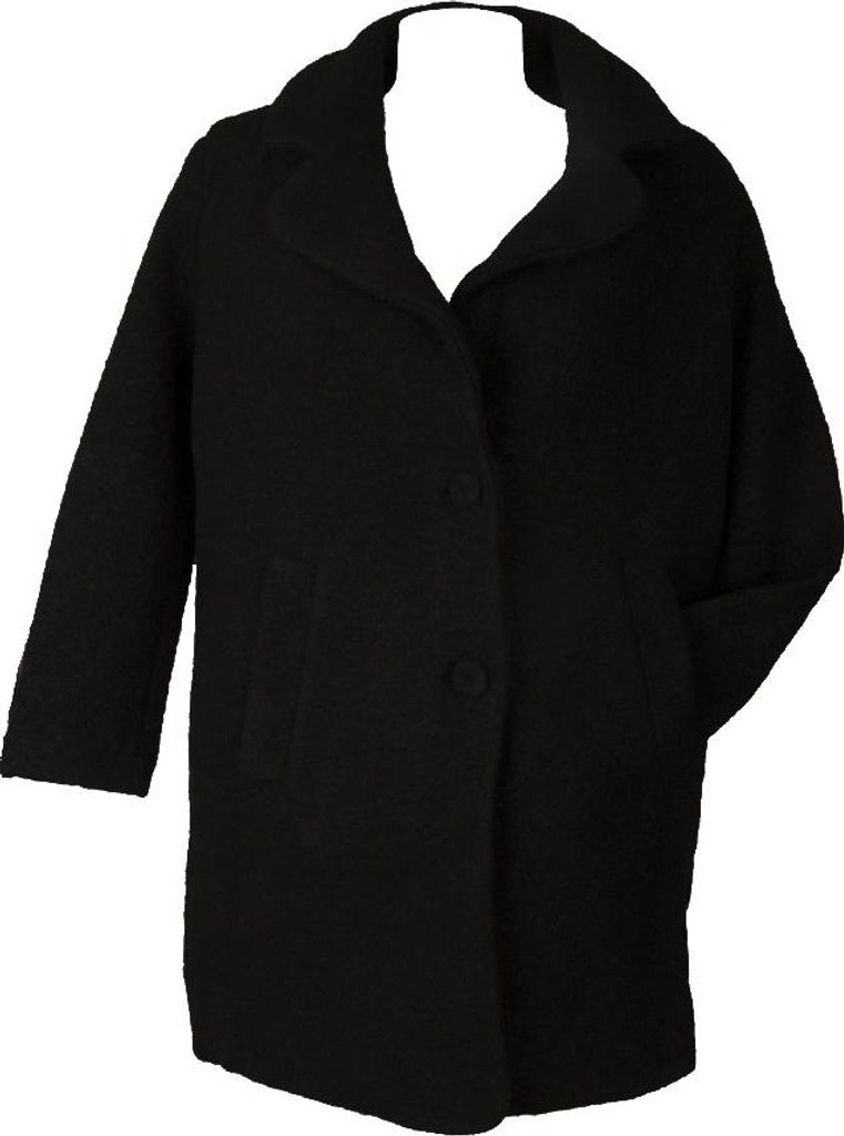Damen Kurzmantel RAGNO mit Knöpfen Walkjacke mit Schalkragen und Taschen Artikel D045KW LANINO COCOON, I 4 - F 44/40 - D 46 - UK 36/16 - USA S/M, ...