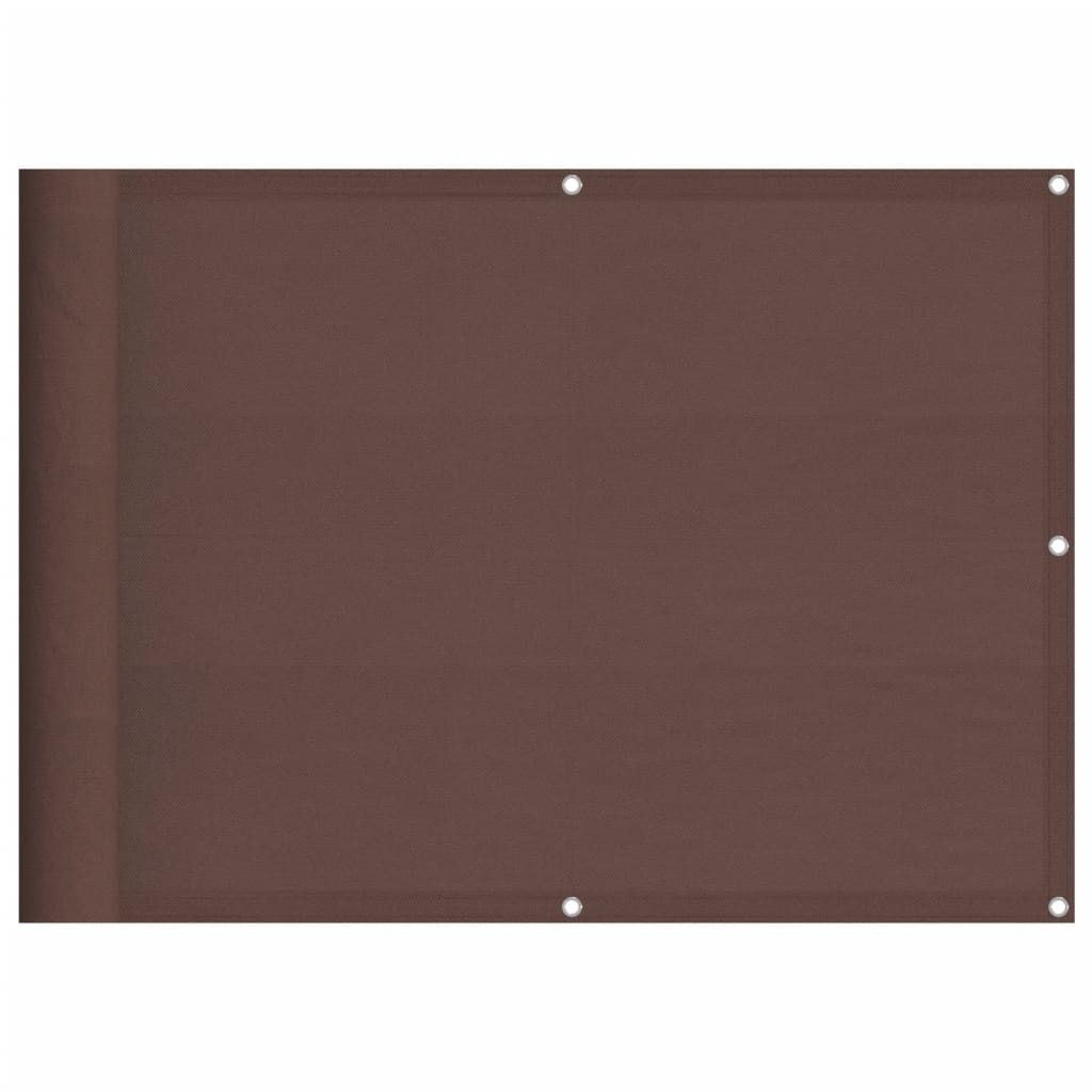 Balkon-Sichtschutz Braun 75x700 cm 100 % Polyester-Oxford