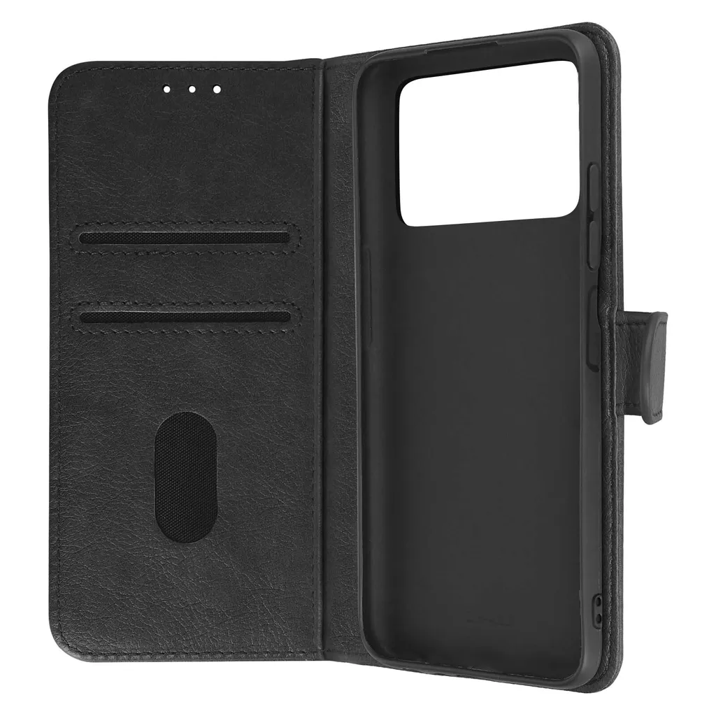 Avizar Custodia Poco X4 Pro 5G: Protezione in Pelle Nera con Supporto
