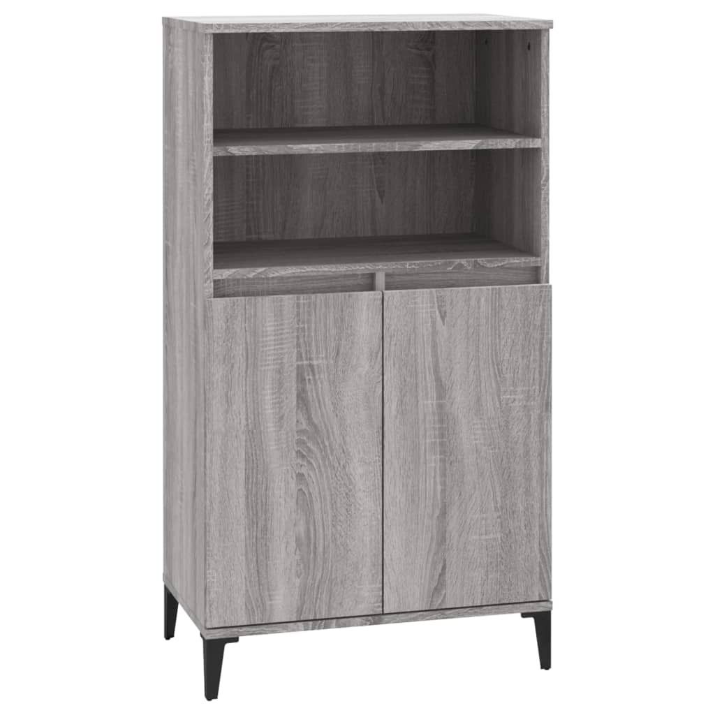 "WINTER SALE"Sideboard/Highboard - elegante Design - Mehrzweckschrank - Grau Sonoma 60x36x110 cm Holzwerkstoff - Kommoden NEU8543779