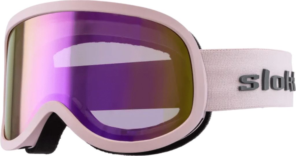 Skibrille Giovo rosa, verspiegelt, zylindrisches Glas, großes Sichtfeld, für sonnige Tage