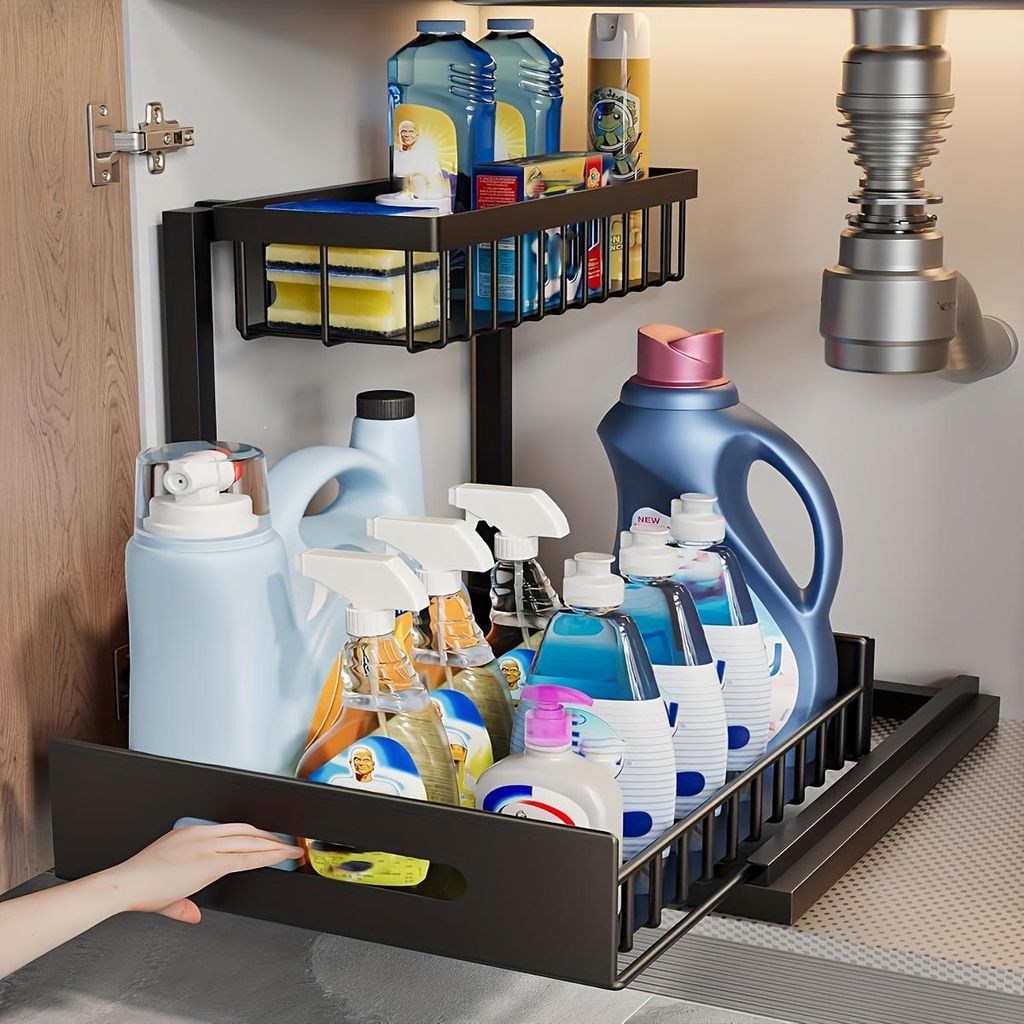 Kuchnia Organizator, 2 piętra pod mywalnią Regal, szafa do Zdjęcie produktu 