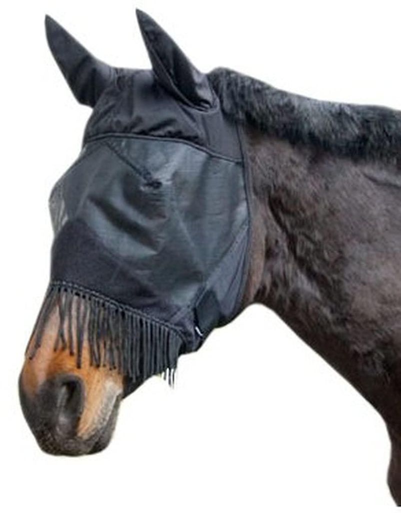 Covalliero Fliegenschutzmaske Cob, mit Ohrenschutz, Schwarz Produktbild 