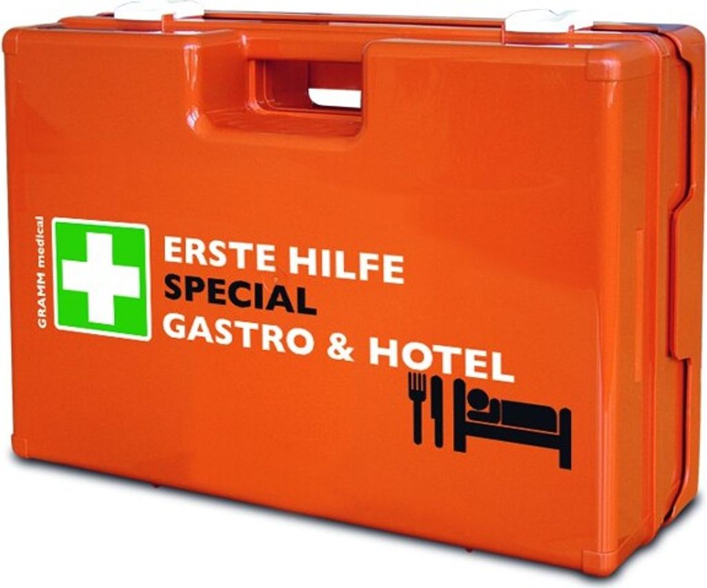 Verbandkoffer SPECIAL Gastro & Hotel mit Inhalt DIN 13 157 + Zusatzausstattung