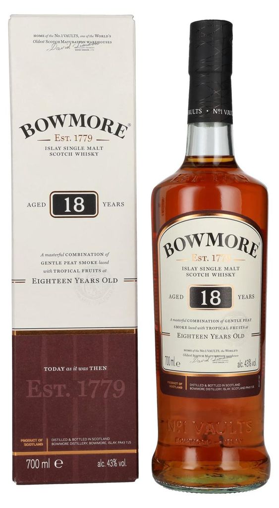 Bowmore 18 ans Islay Single Malt Whisky en coffret cadeau | Image du produit 