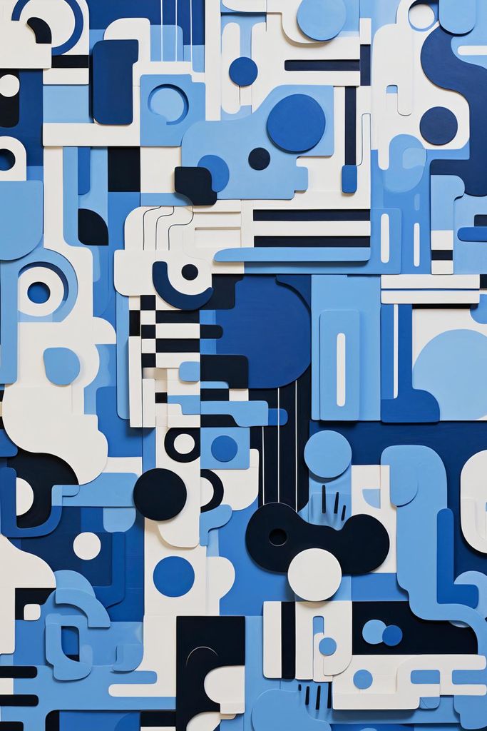 Plakat 30x45cm Blauer Labyrinth
