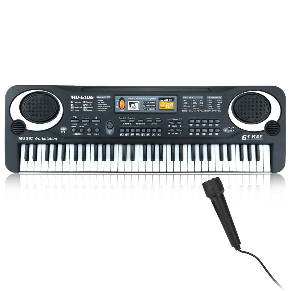 Einsteiger Digital 61Tasten Keyboard E-Piano Elektrische Klaviertastatur Elektro 