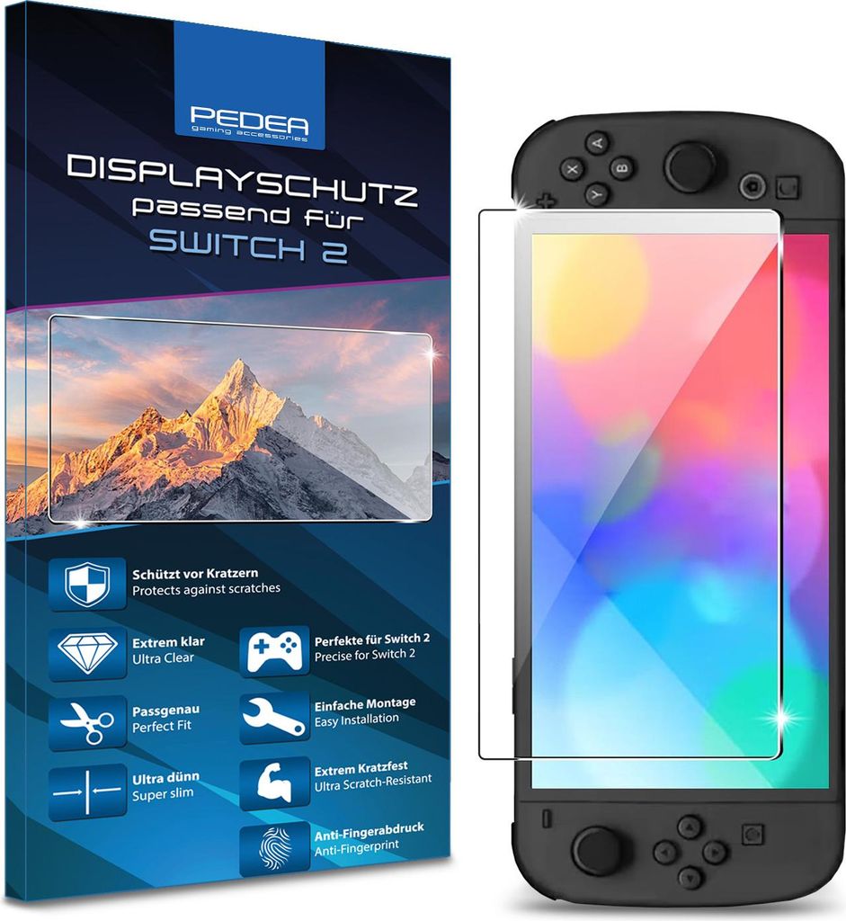 PEDEA Display-Schutzglas Nintendo Switch 2