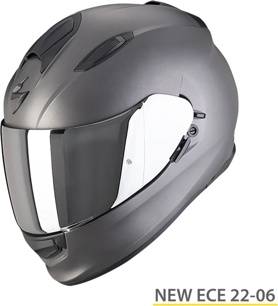 Casque Scorpion EXO-491 mat anthracite XL avec écran solaire rétractable