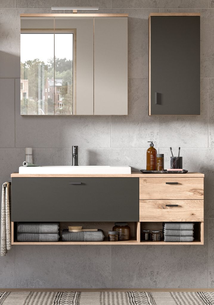 Badmöbel Set "Oderzo" 4-tlg. Komplett-Set mit Waschbecken, Produktbild 2