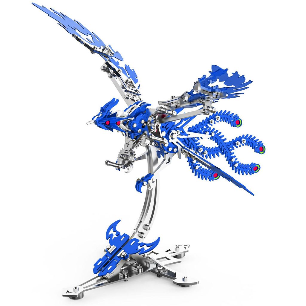 3D-Metallpuzzle, Edelstahlteile, kein Klebstoff erforderlich, bewegliche Flügel, DIY-Kunstmodell, kreatives Geschenk, Dekoration