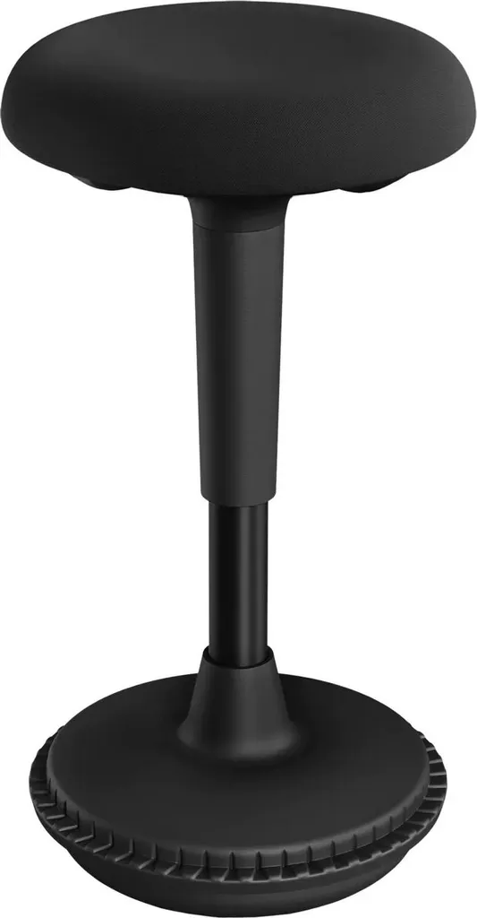 Tabouret d'équilibre ergonomique noir réglable 33x33x74cm pour bureau