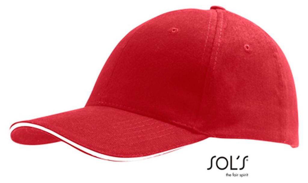SOLs 88100 | Six Panel Cap Buffalo / Kappe / Mütze / Hut - Farbe: Red/White - Größe: One Size