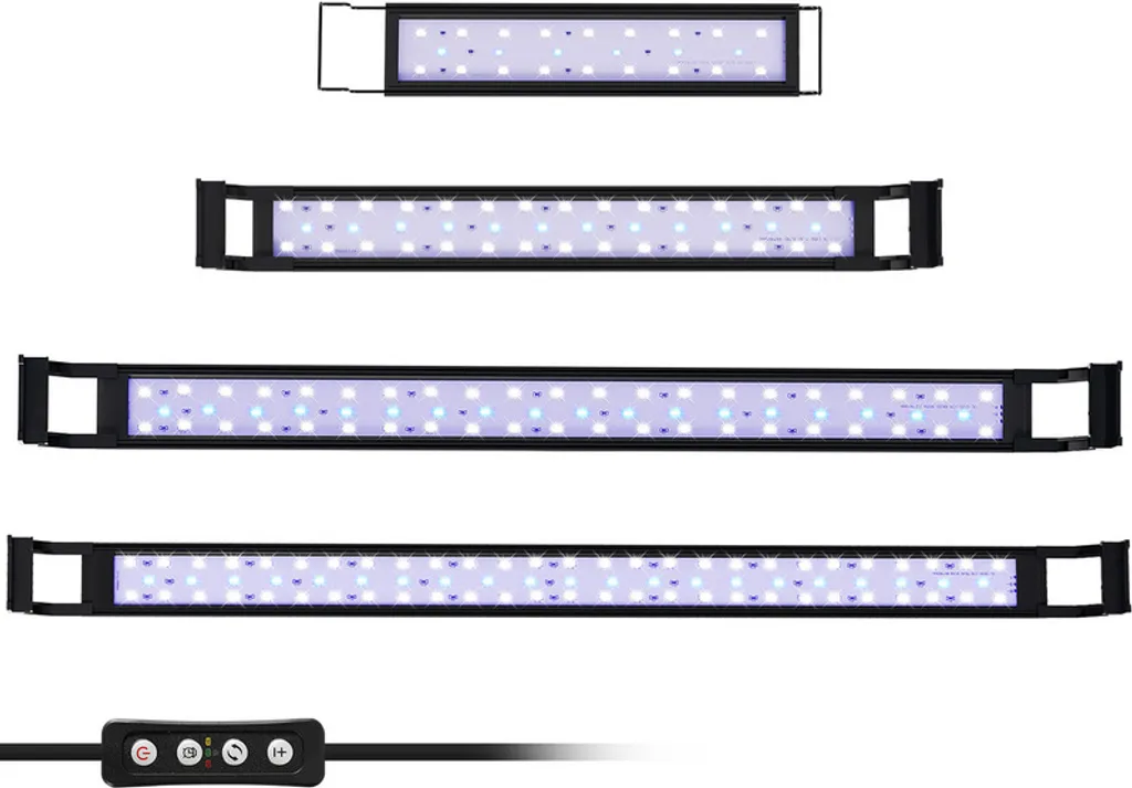 Rampe LED Aquarium 16W Éclairage Blanc Bleu Étanche pour Bassin 45-50cm