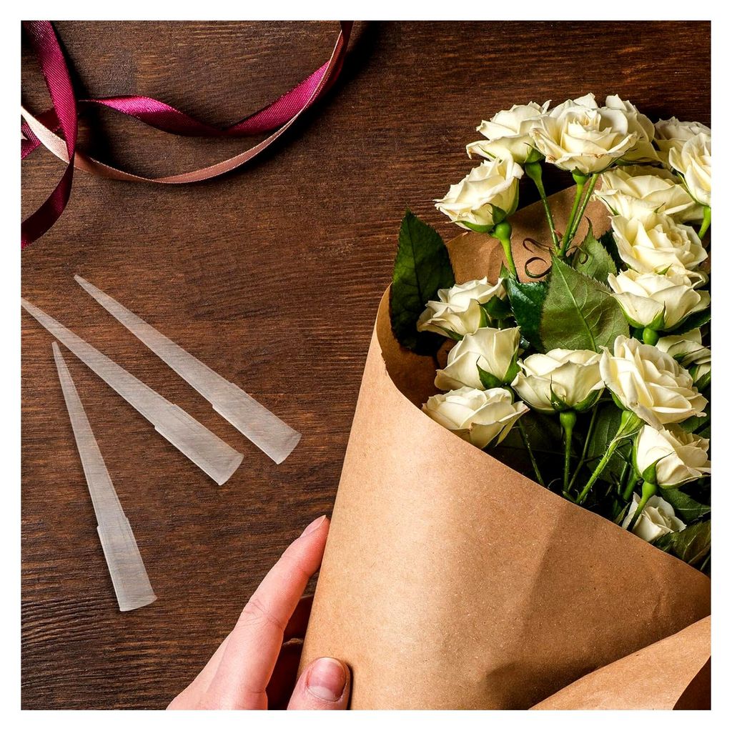 100 Stück Durchsichtige Kunststoff Blumenröhrchen für Blumenarrangements und Mikrolandschaften