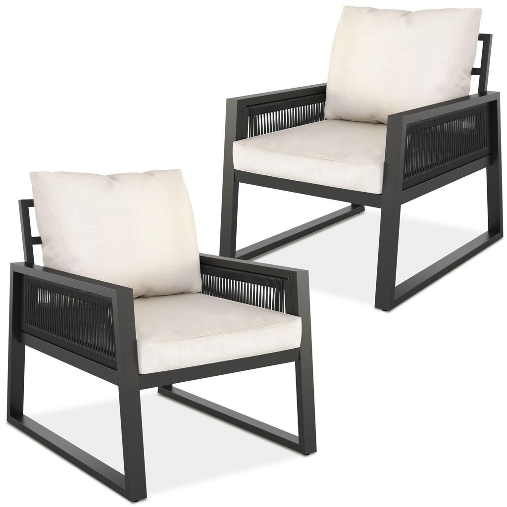 tectake® Aluminium Garten-Lounge Set Captive im Rope-Design Produktbild 