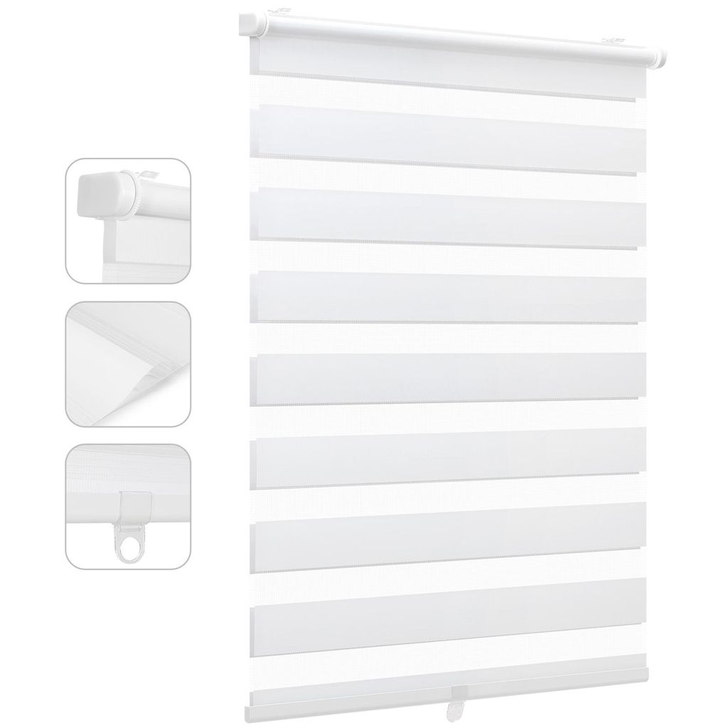 Doppelrollo schnurlos Duo Rollo Klemmfix Rollos für Fenster Produktbild 