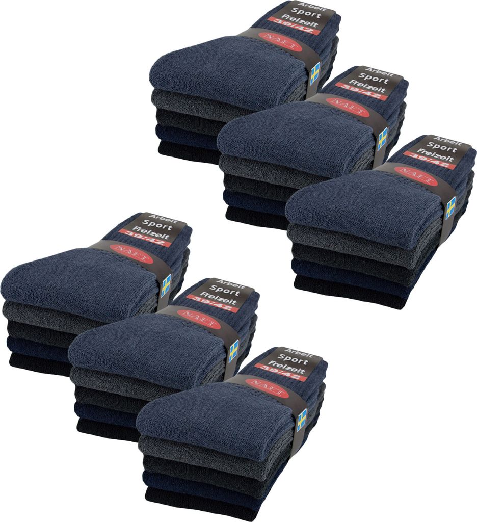 10 | 20 | 30 Paar Sportsocken Tennissocken Arbeitssocken Damen & Herren - 30 Paar Gemischt 47-50