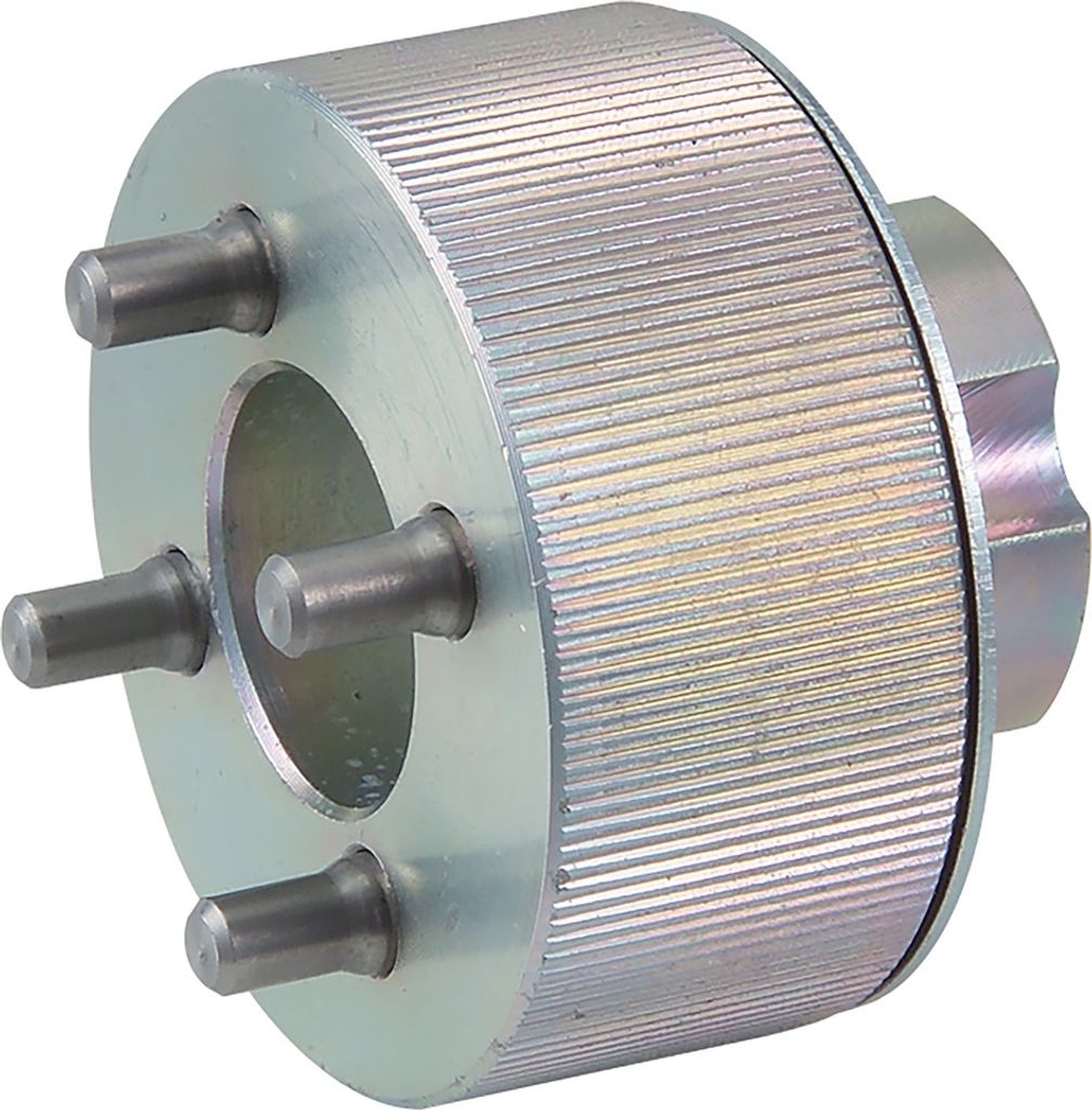 A close-up studio shot of a specialized socket wrench attachment.
