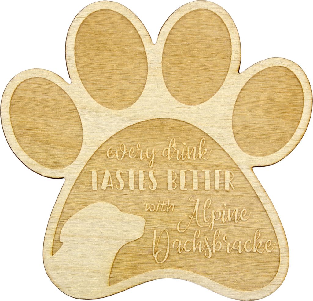 Alpenländische Dachsbracke - Tasse Untersetzer, graviert Untersetzer mit Hund, Geschenk für Hundeliebhaber von Art-Dog Marke
