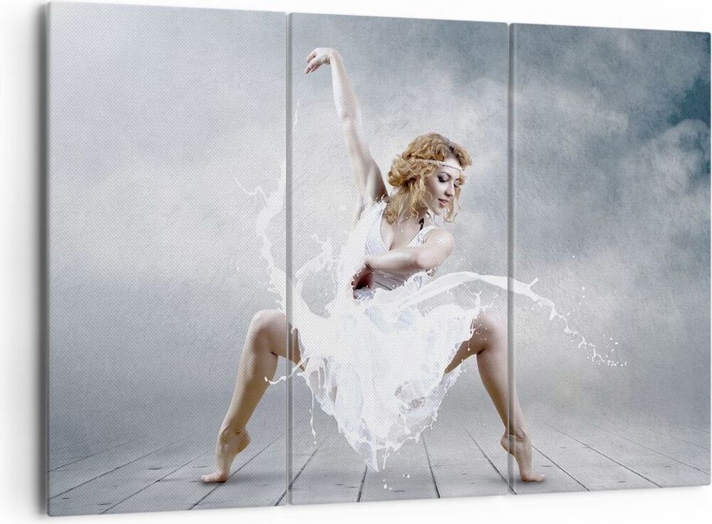 Bild auf Leinwand - Leinwandbild - Frau Tänzerin Ballett - 165x110cm - Wand Bild - Wanddeko - Leinwanddruck - Bilder - Kunstdruck - Wanddekoration...