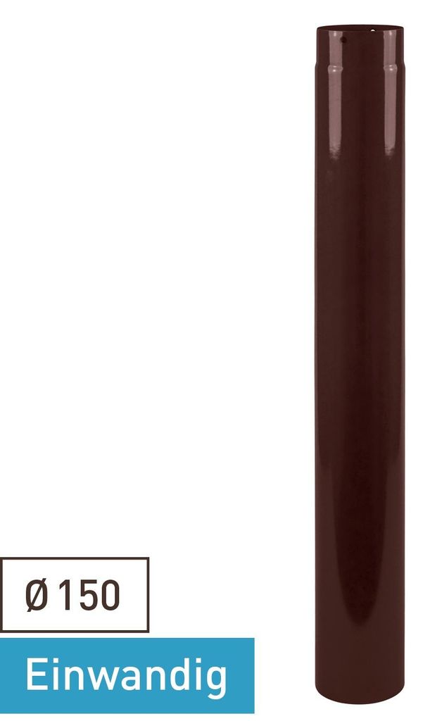 Raik Rauchrohr / Ofenrohr Emaille 150mm - 1000mm Braun