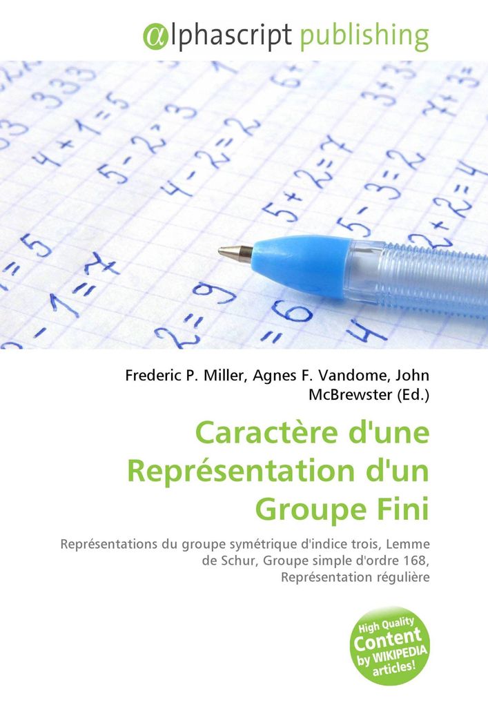 Caractère d'une Représentation d'un Groupe Fini