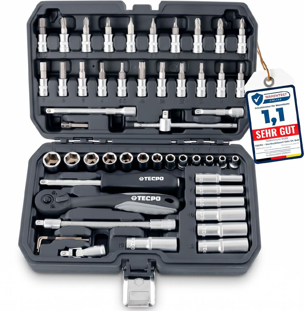 Steckschlüssel Satz 53-tlg. 1/4" Knarrenkasten Produktbild 