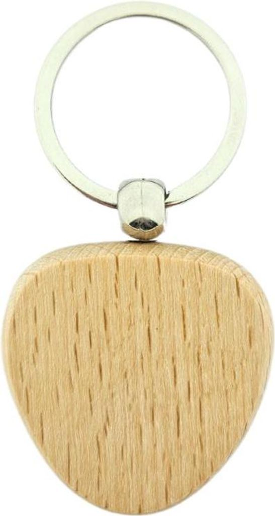 CombiCraft Schlüsselanhänger aus Holz Dreieck 40x40 mm - pro 50 Stück - Ohne Aufdruck