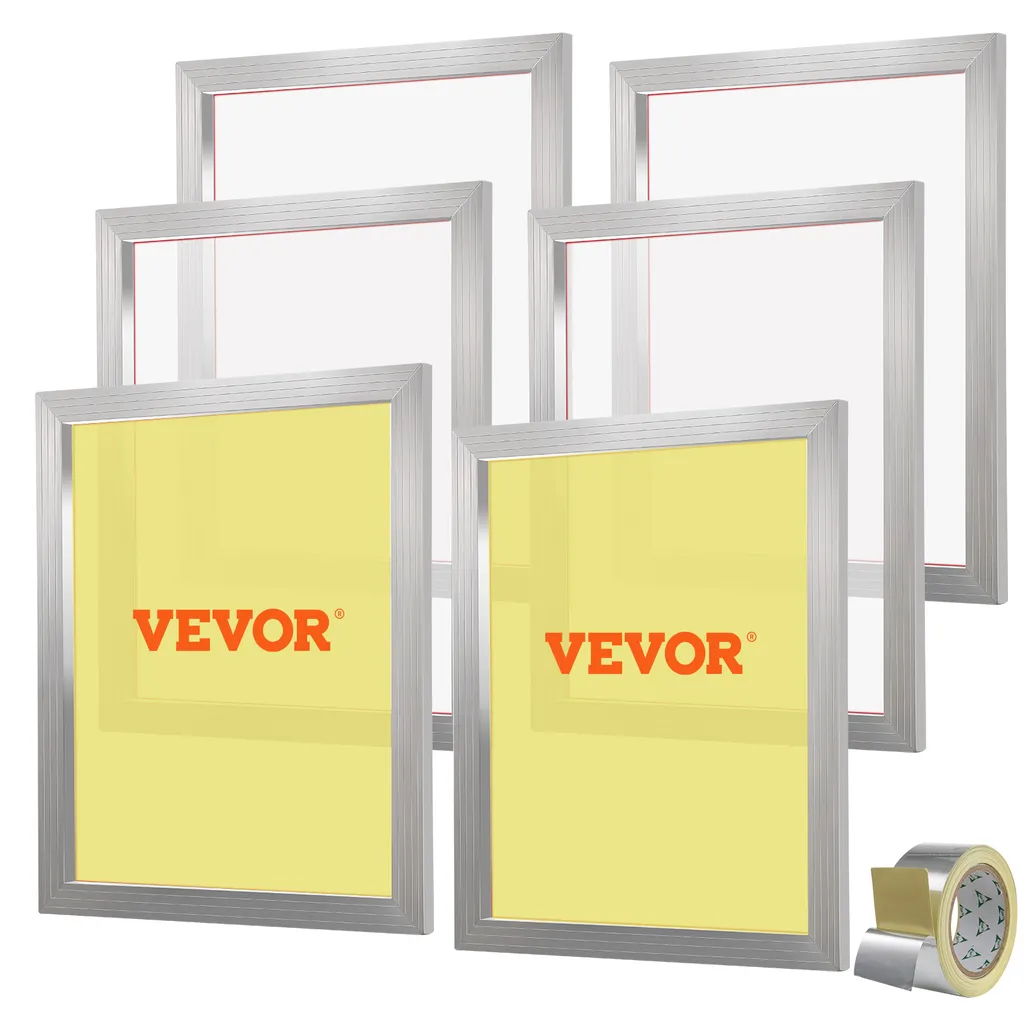Macchina Serigrafica VEVOR 50,8x61 cm - Set 6 Telai Alluminio 160 Mesh