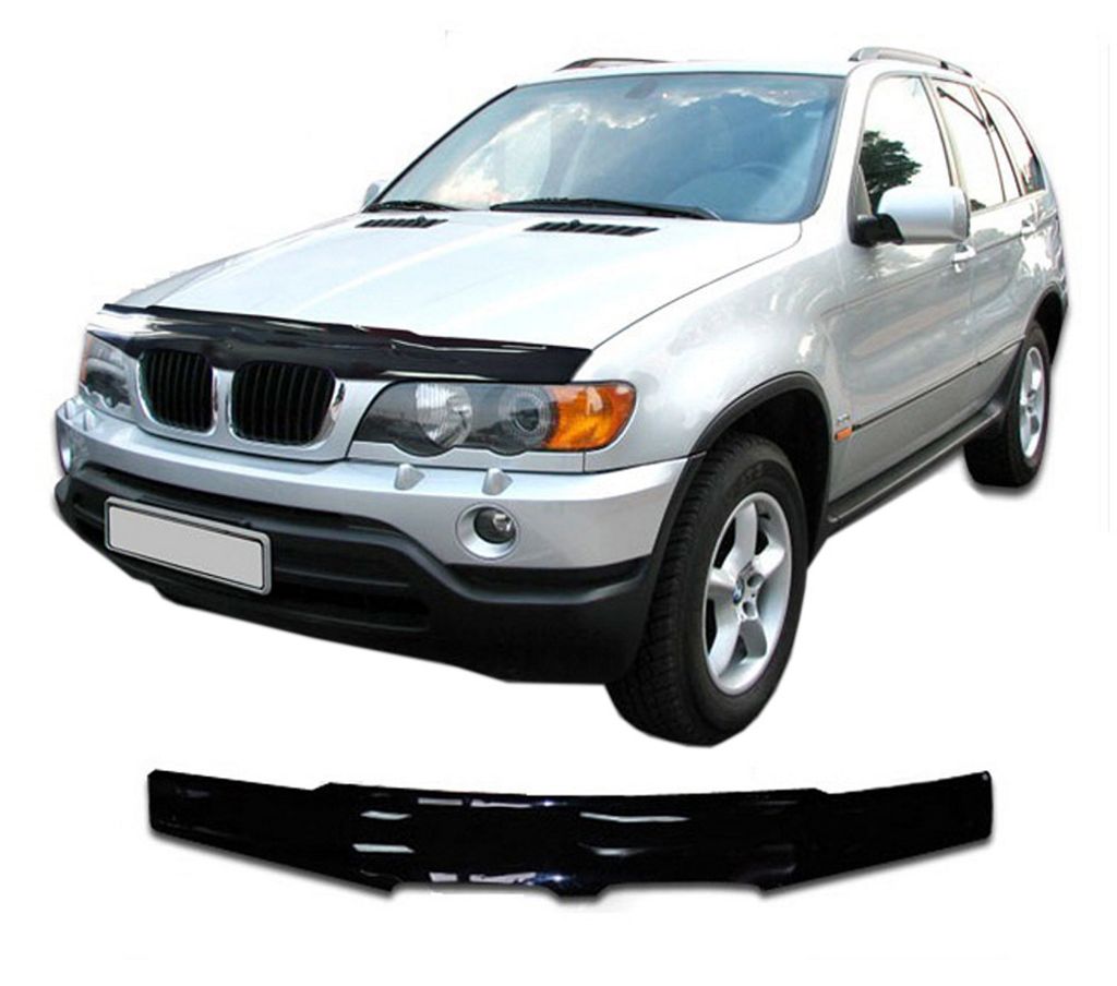 SCOUTT | Motorhaube Windabweiser Insekten Steinschlagschutz Für BMW X5 E53 1999-2004, Aerodynamisch, Einfache Montage, Getönt, Spezielle Halterun...