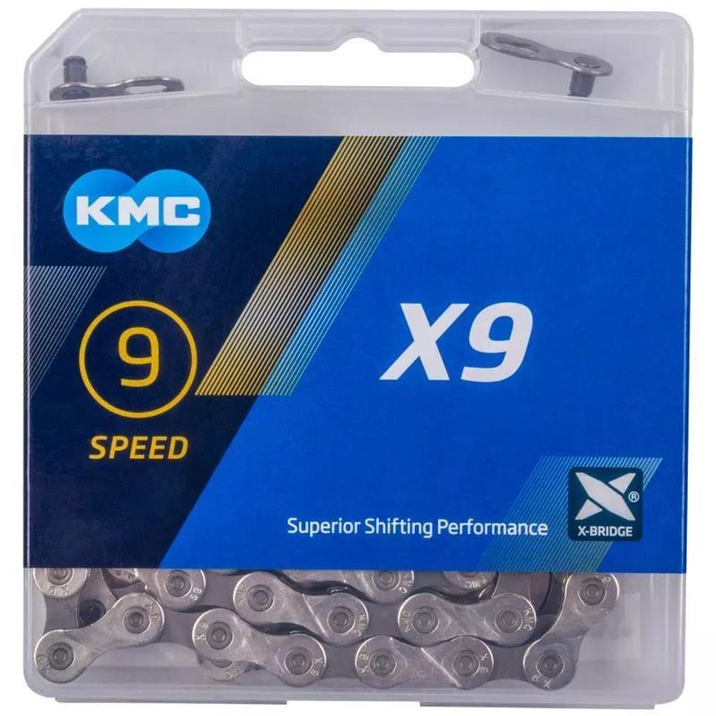 Kette KMC 9-fach X-9 114 Glieder 1/2x11/128" silber / grau Produktbild 