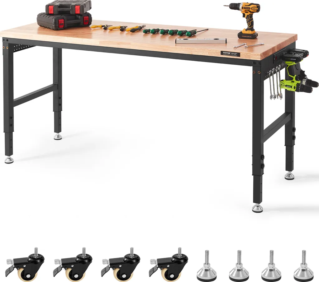 Bureau ergonomique ultra robuste 1360kg VEVOR avec prises intégrées