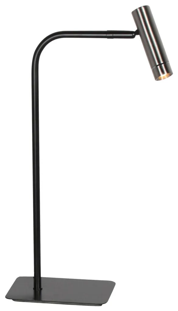 Lampe de Table LED Lumo en Acier Noir Mat Style Industriel et Moderne