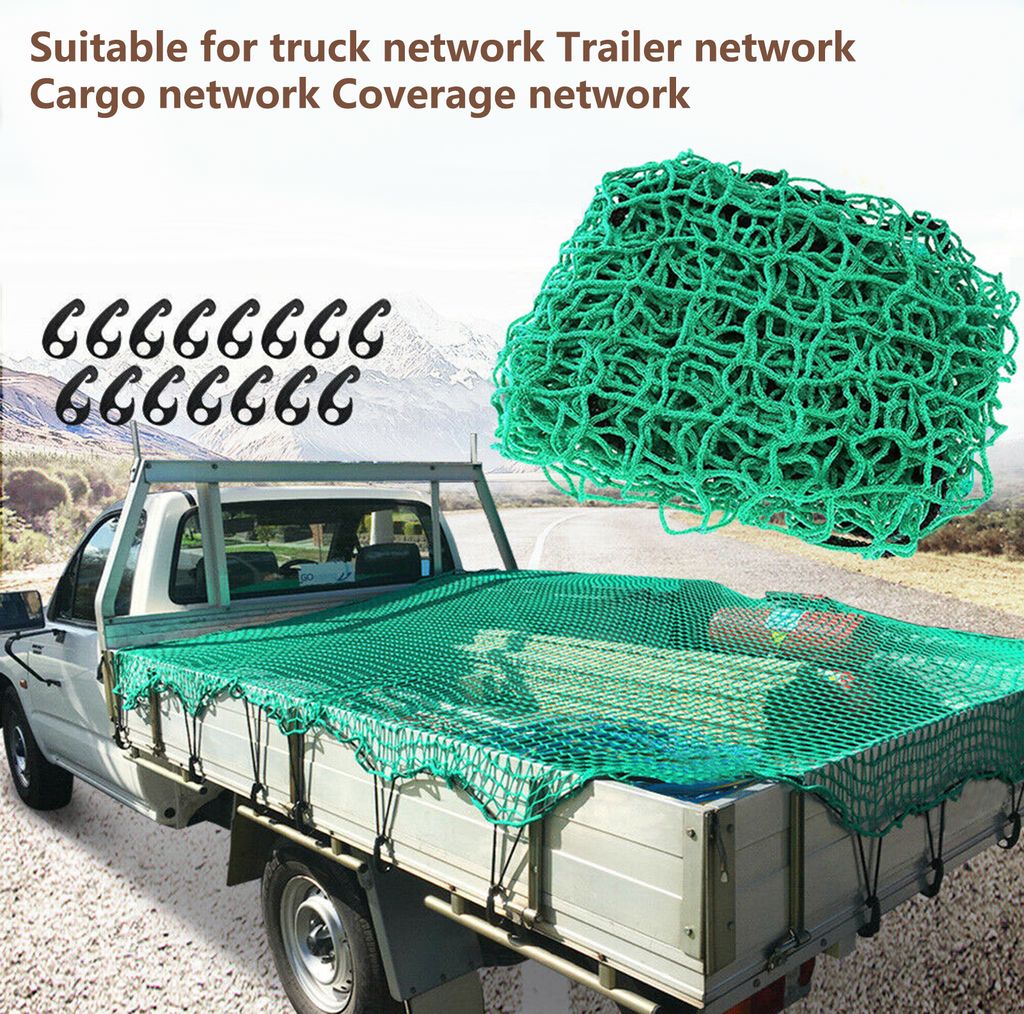 1 Set Car Protective Mesh mit Haken Anti-Falling-Heavy-Duty-Anhänger Auto Cargo-Netto-Gepäck verlängern Mesh Cover-LKW-Bettzubehör