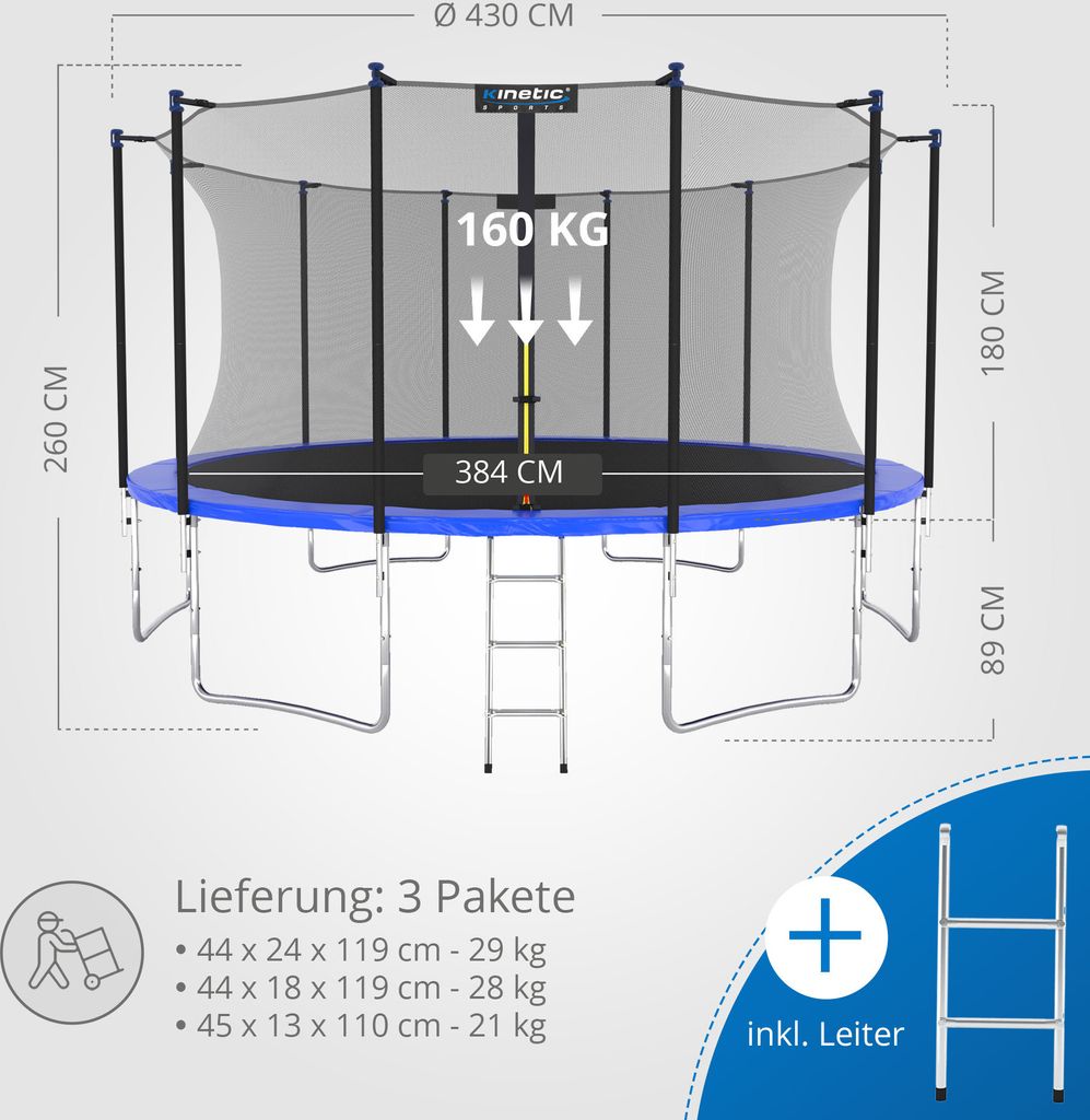 KINETIC SPORTS Trampolin Outdoor SALTO Ø Produktbild 7
