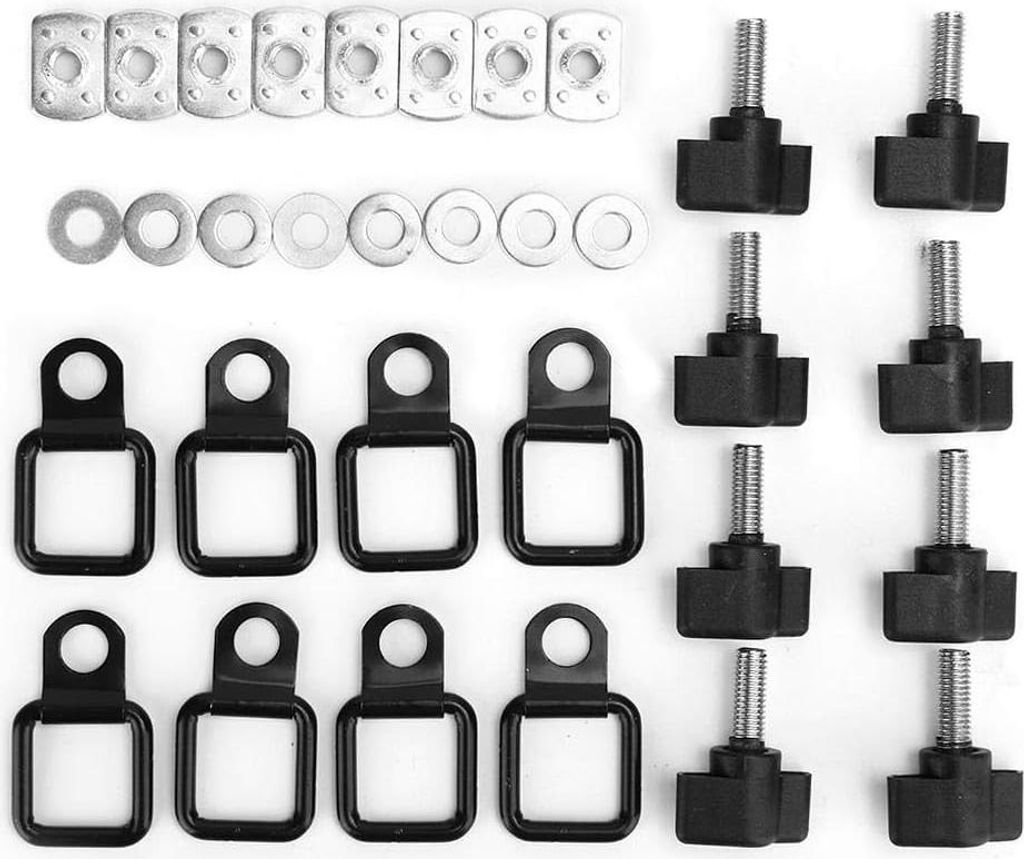 Schnellverschluss, Hardtop-R?ndelschraube, Montagesatz, D-Ring-Anker fš¹r JK, YJ, TJ, JKU Sports/Sahara, Rubicon X Unlimited, 2-tš¹rig, 4-tš¹...