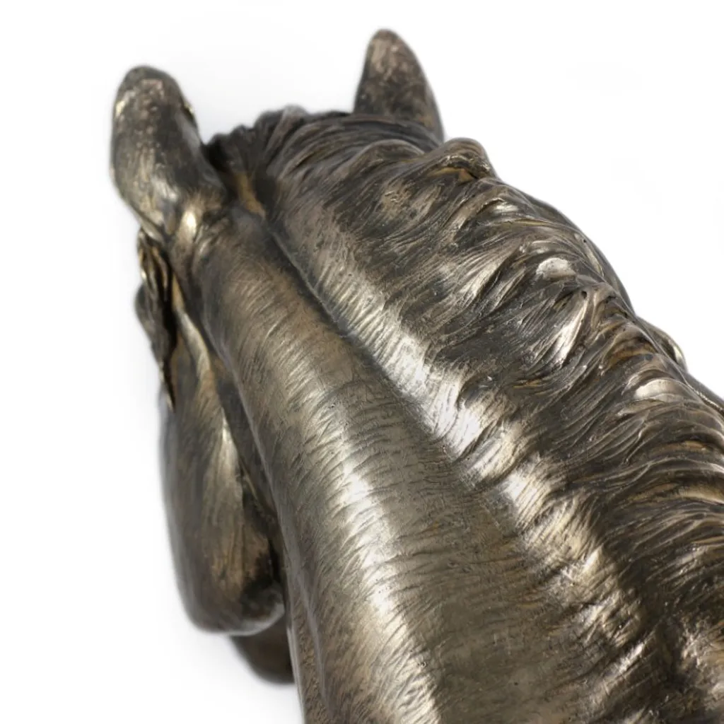 Statue Cheval Frison pour Bureau et Salon : Buste Grand Format