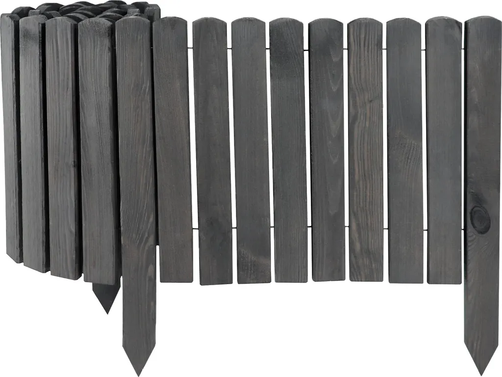 Bordure pour pelouse et parterre bois gris 30x200 cm - Clôture allée