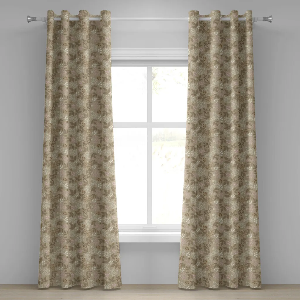 Tende con Occhielli ABAKUHAUS 280x225 - Rosa Crema Floreale Lavabili