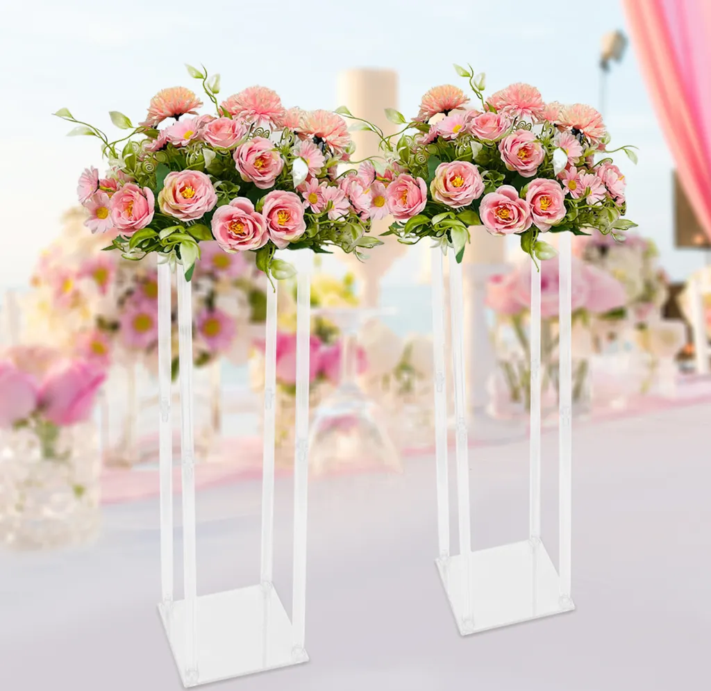 Support de fleurs transparent en acrylique résistant pour décor de table - 6