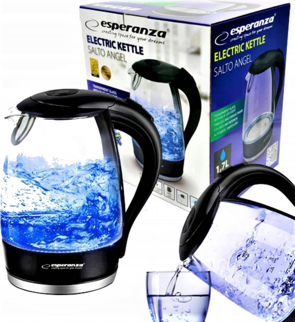 Kabelloser Glas-Wasserkocher Beleuchtet Mit Led-Diode 1.7L