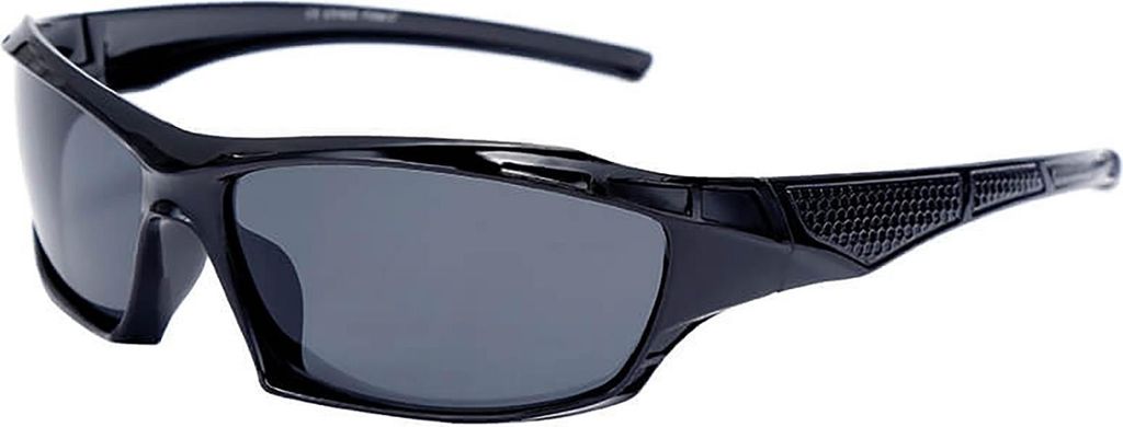 Schmale Sonnenbrille Daily Structures Bikerbrille 6,5x4cm schwarz glänzend
