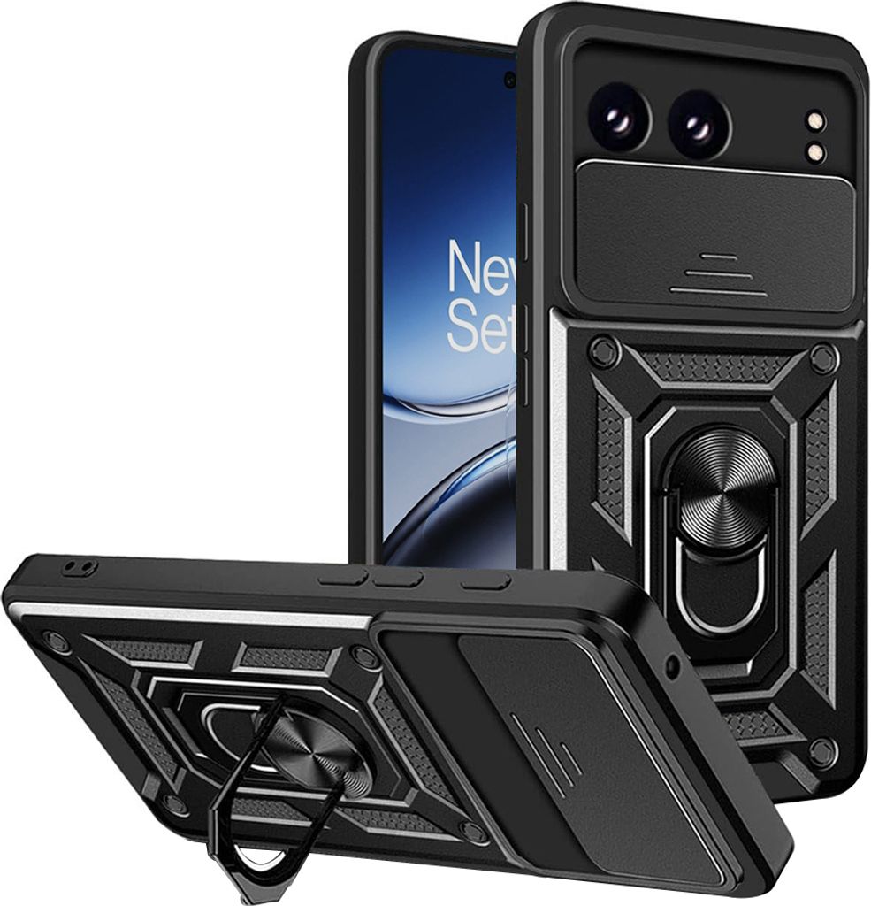 Techsuit Camshield Back Cover Hülle für OnePlus Nord 4 - Schwarz