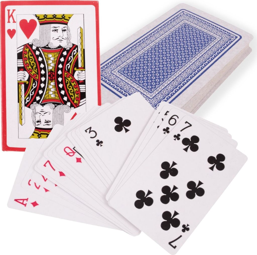 Pokerkartenset 54 Beschichtetes Plastik Traditionell Blau Produktbild 