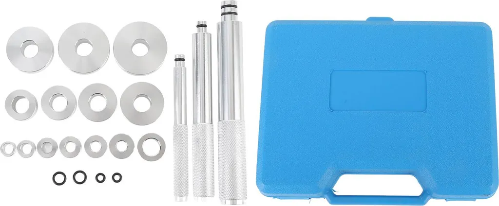 Kit d'emmanchement de roulements en aluminium avec 14 adaptateurs de pose