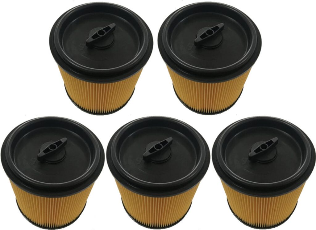 5x Trade-Shop Rundfilter / Patronenfilter / Staubsaugerfilter mit Deckel für Lidl Parkside PNTS 1500 D1, PNTS 1500 D5, PNTS 23 E / flexible Ausfü...