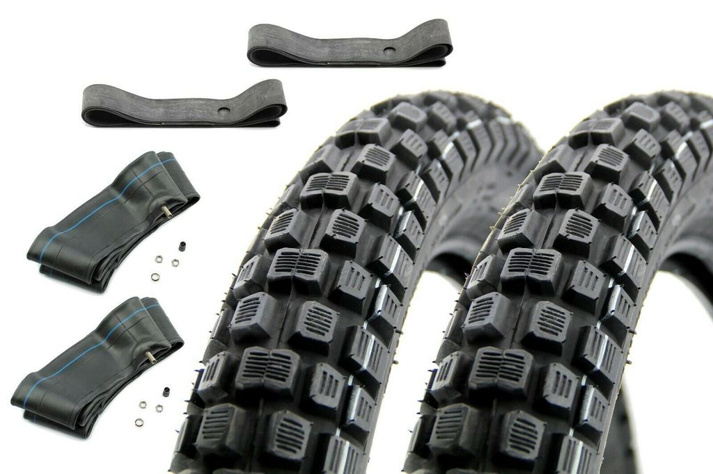 2 Cross Reifen 2,75 x 16 Zoll VeeRubber 46J VRM186 Enduro Schlauch Felgenband