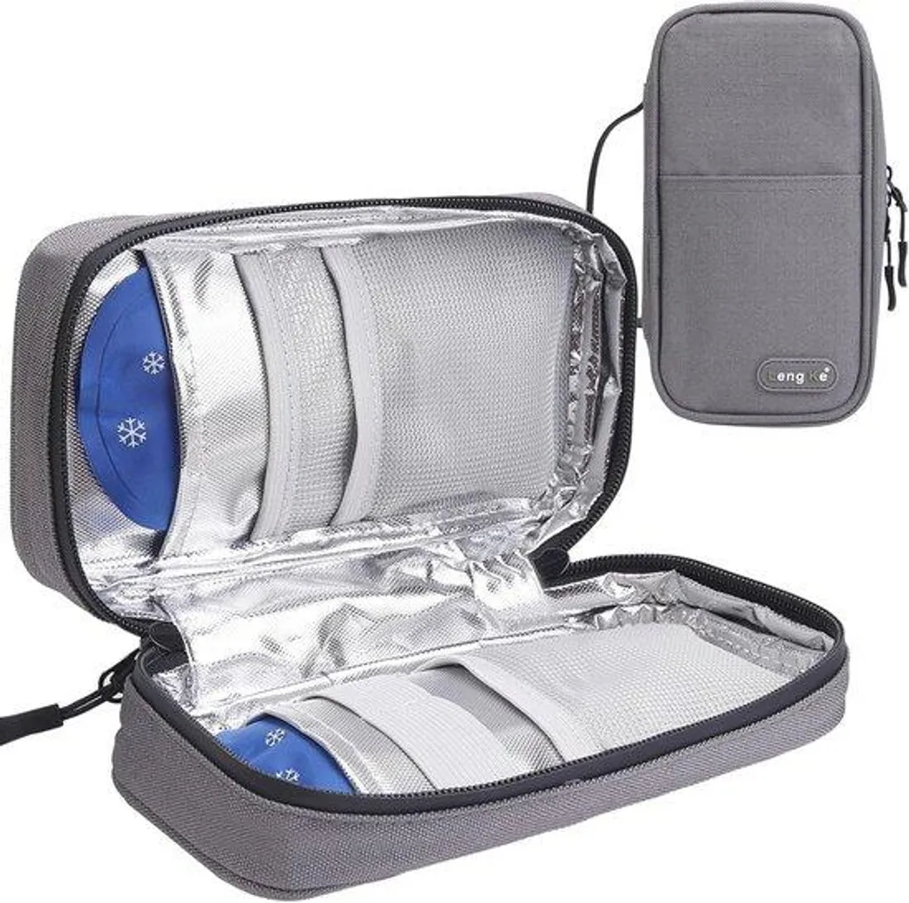 Étui à insuline portable avec gel réfrigérant et isolation thermique