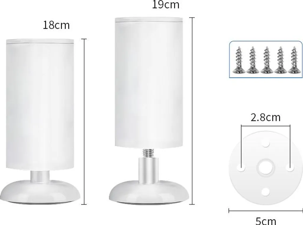 Gambe per Mobili Bianche INF 18cm - Design Minimal Set 4 Pezzi